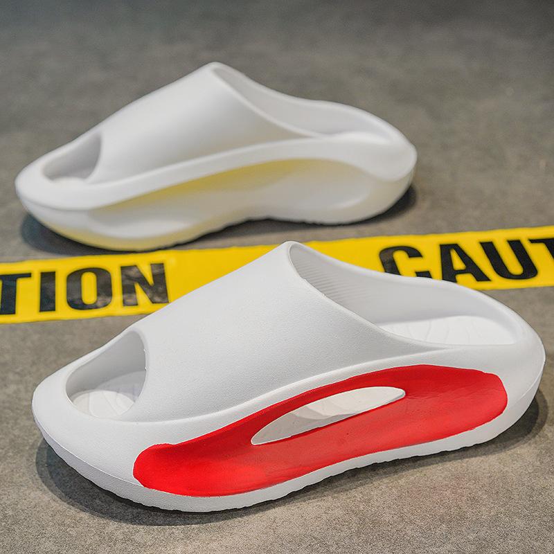 Unisex Cloud Slides, Summer Cushion Foam Platform Slides Slippers, Casual Non-slip Beach Pillow Sandals Shoes For Women Men Walking Shoes Footwear Boy Flipflop Comfort white slip resistant