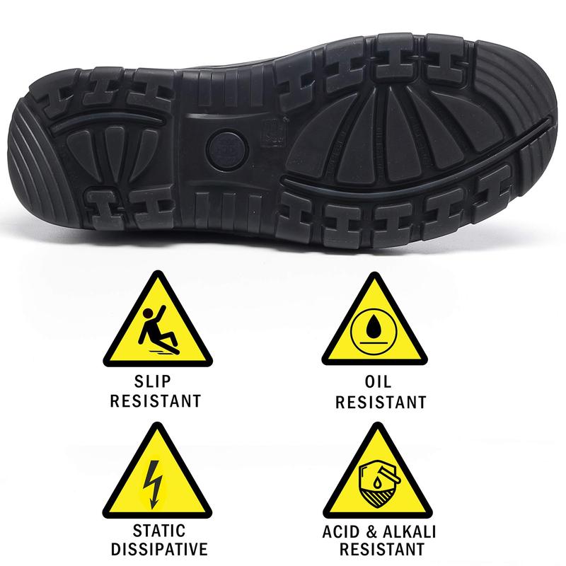 Men's Soft   Steel Toe Slip on Waterproof Slip Resistant Anti-puncture Work Boots