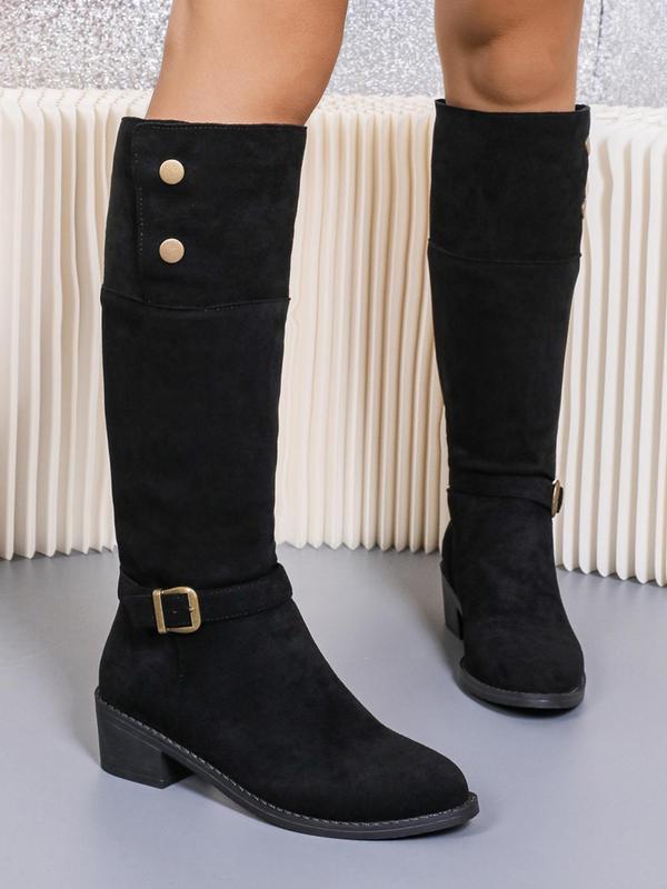 Women's Fashionable Studded Decor Boots, Casual Comfortable Boots for Daily Wear, Trendy All-match Boots for Women & Girls