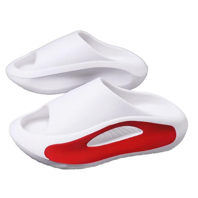 Unisex Cloud Slides, Summer Cushion Foam Platform Slides Slippers, Casual Non-slip Beach Pillow Sandals Shoes For Women Men Walking Shoes Footwear Boy Flipflop Comfort white slip resistant