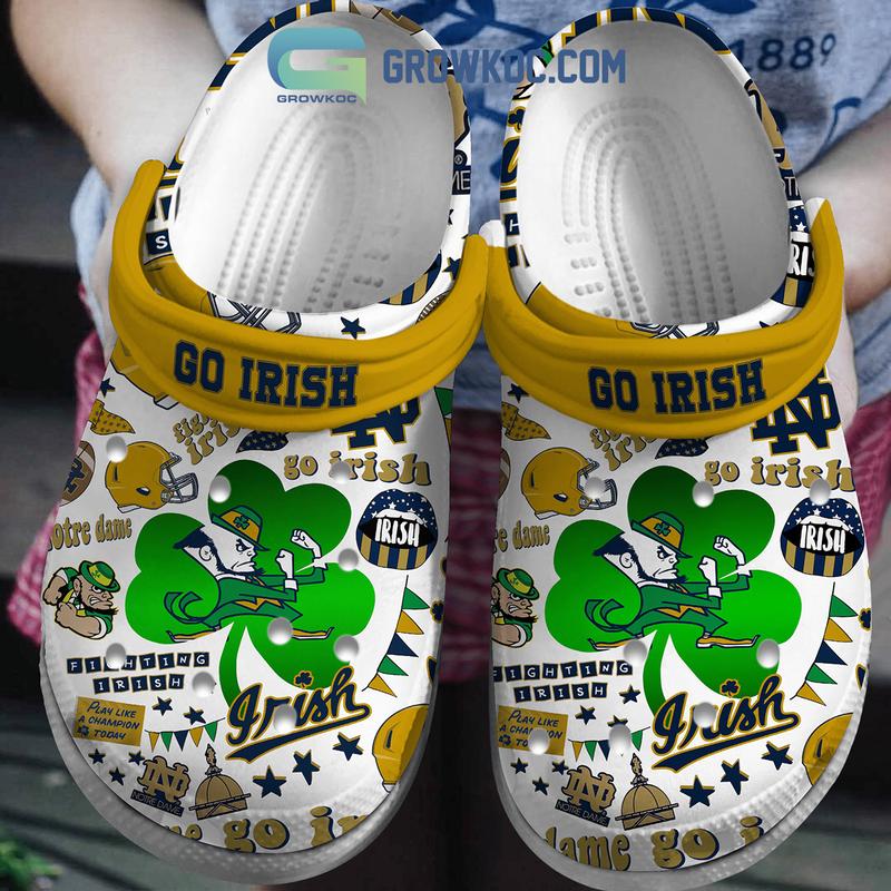 Notre Dame Fighting Team Football Football Go Irish Clogs Clogs Shoes