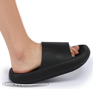 Women's Simple Summer 2024 Solid Color Soft Non-slip Slides, Casual Comfortable Thick Sole Home Slippers, Lightweight & Breathable Slides for indoor & Outdoor Wear,Girl's Walking Shoes, Footwear