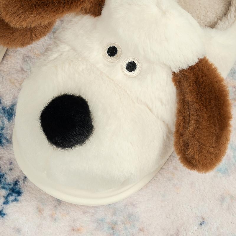 Women's Cute dog Animals Slippers Interesting Comfortable Furry Slippers Soft Plush Winter season Keep warm Home Slippers Girl Footwear