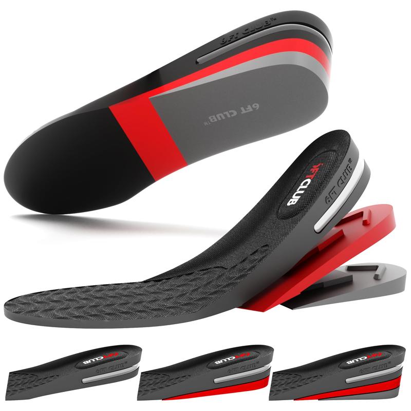 6FT Original Advanced Height Incease Insoles up to 2.36 Inches (6CM) 3 Layer Air Cushion Comfort Discreet Elevation Enhancer Boost Shoe Lifts Make You Taller All Day