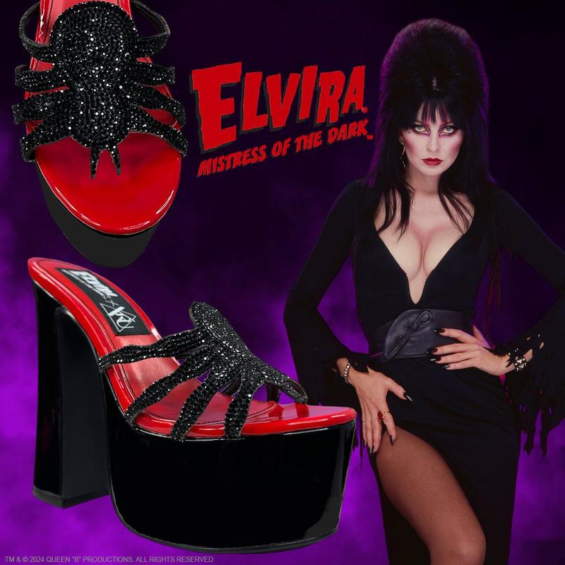 ELVIRA SPIDER PUMP - BLACK RED