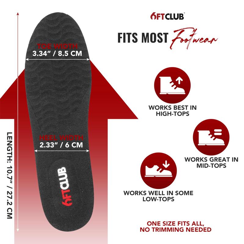 6FT Original Advanced Height Incease Insoles up to 2.36 Inches (6CM) 3 Layer Air Cushion Comfort Discreet Elevation Enhancer Boost Shoe Lifts Make You Taller All Day