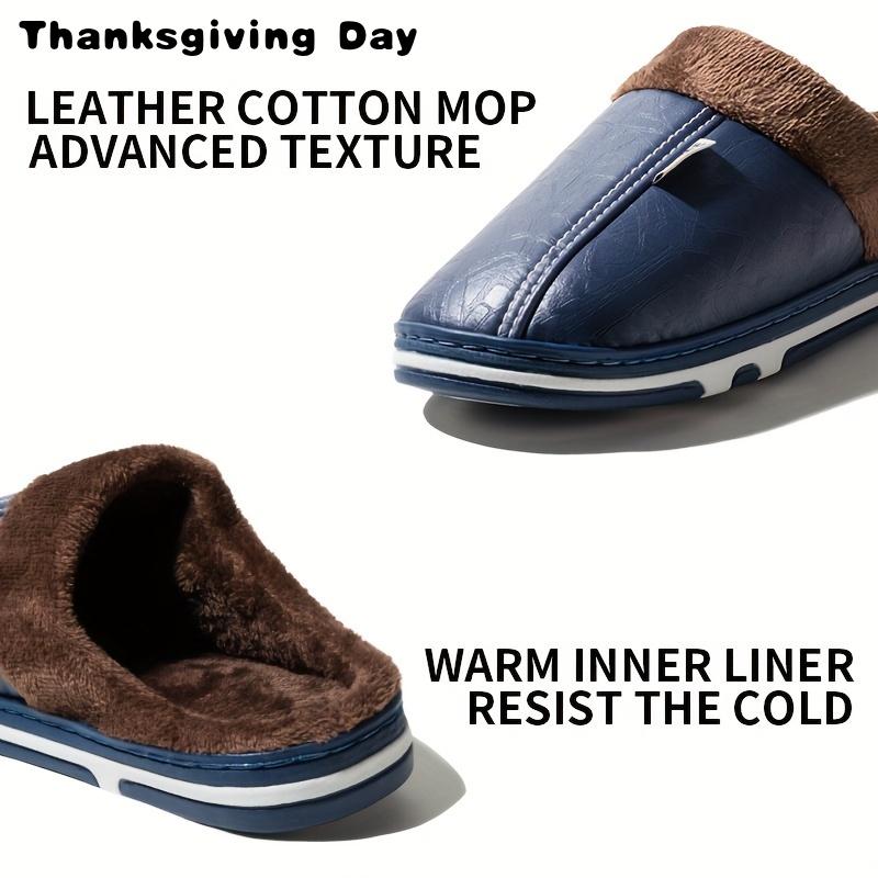 2025 Hot Men's Minimalist Home Slippers Women's Household Warm Plush Slippers Thickened Waterproof Slippers