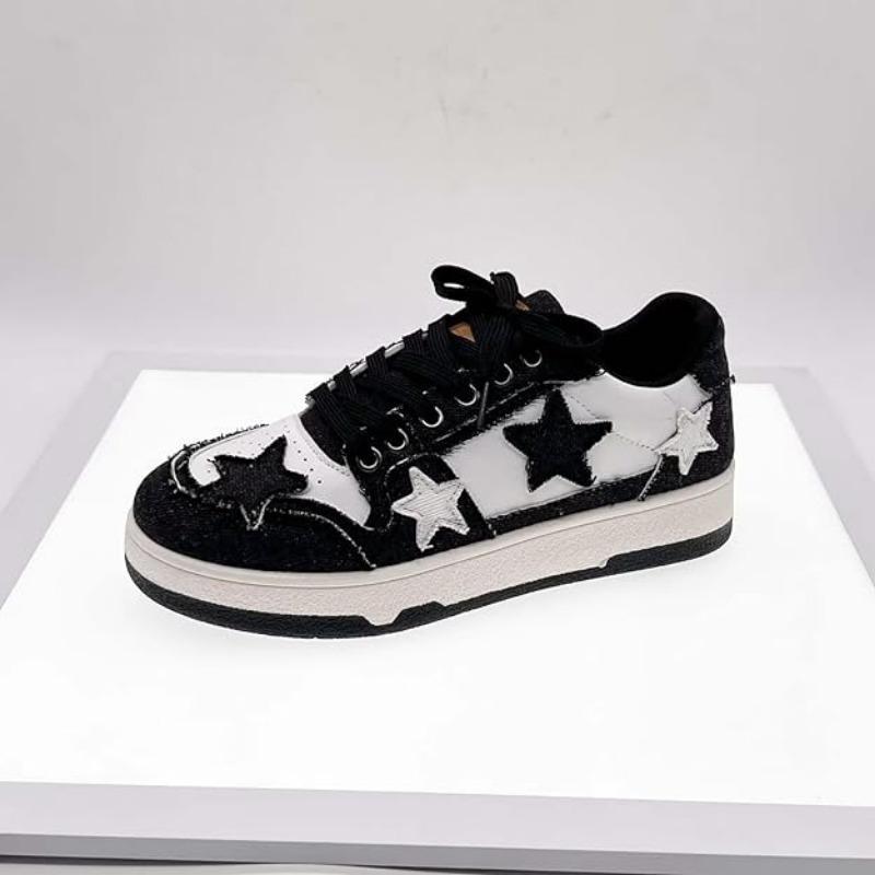 2030 BEST NEW Star Platform Shoes, Cute Sneakers for Women Walking Outdoor, Fashionable Lace-up Shoes, Breathable Casual Shoes