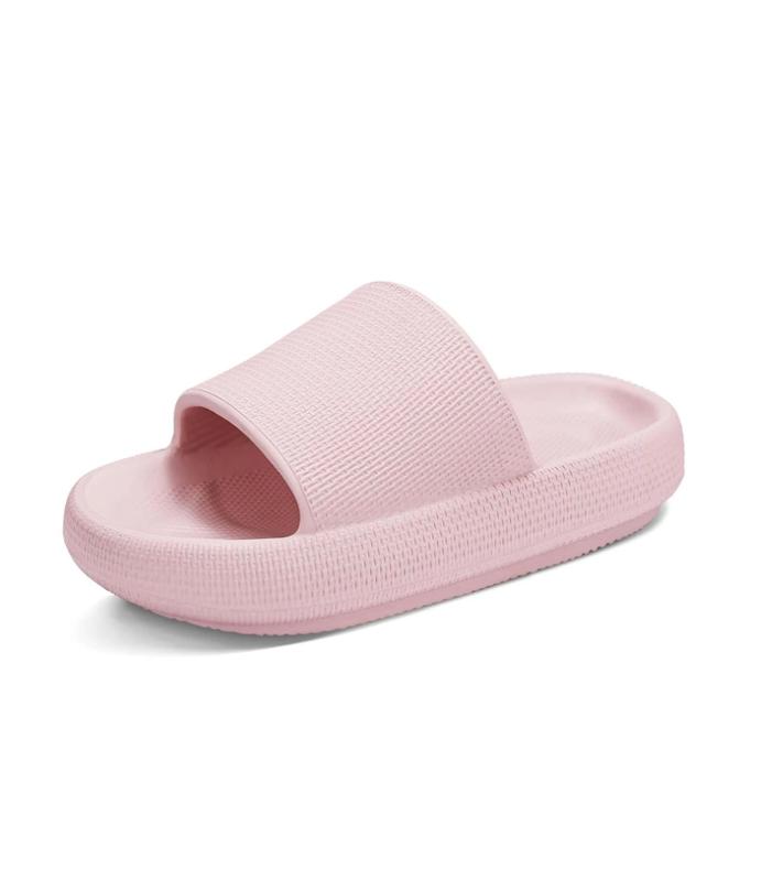 Women Simple And Comfortable Open Toe Plastic Slippers, Lightweight Waterproof Anti-Skid Thick-Soled Sandals, Suitable For Wearing In Bathroom, Student Dormitory, Swimming Pool, Beach