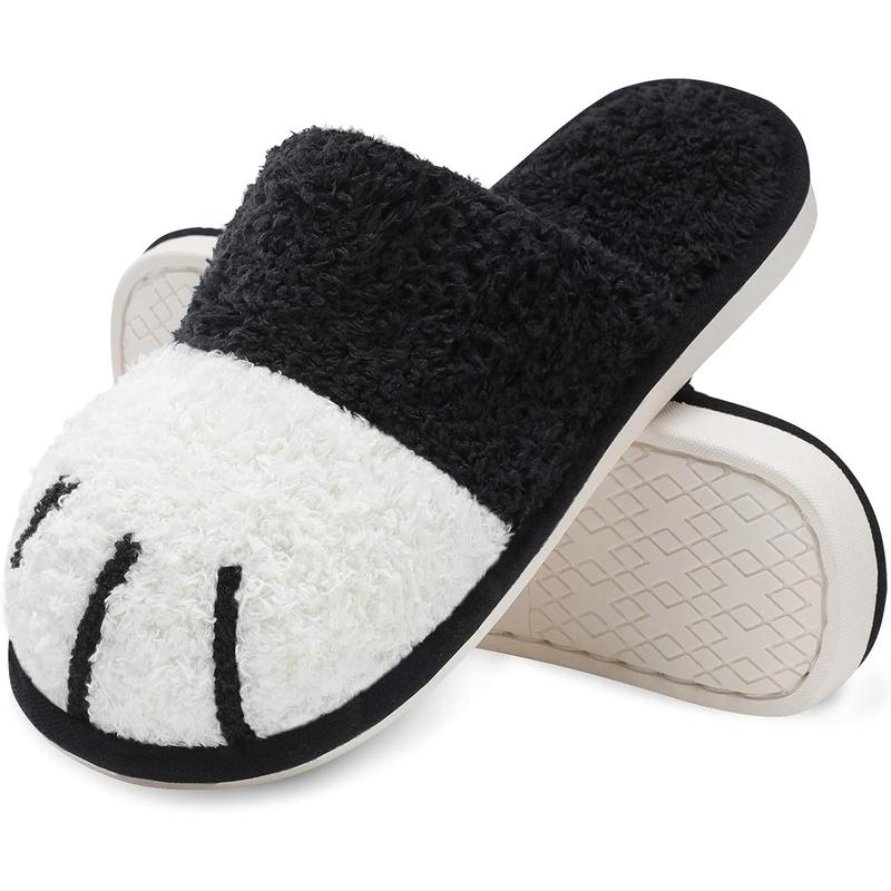 Women's Cat Paw Cozy Slippers Warm Gifts for Women Men with Memory Foam Trendy Cute Fuzzy Winter House Shoes Indoor Outdoor