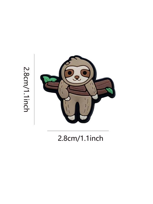 Cute Cartoon Sloth & Bear Shoe Charm,  Fashionable Novelty Shoes Decorations for Clogs Design, Dazzling Glamour Trendy Holiday Shoe Accessories for Women & Girls