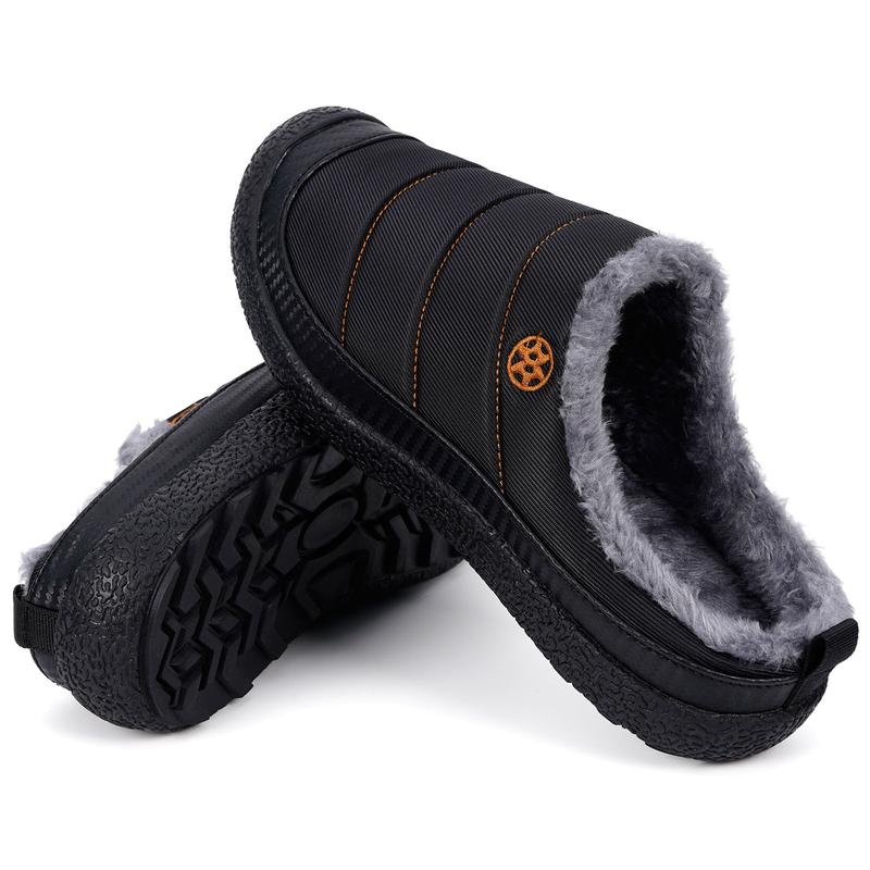 Womens Mens House Slippers Slip on Snow Winter Warm Fully Fur Lined Slippers Indoor Outdoor Shoes