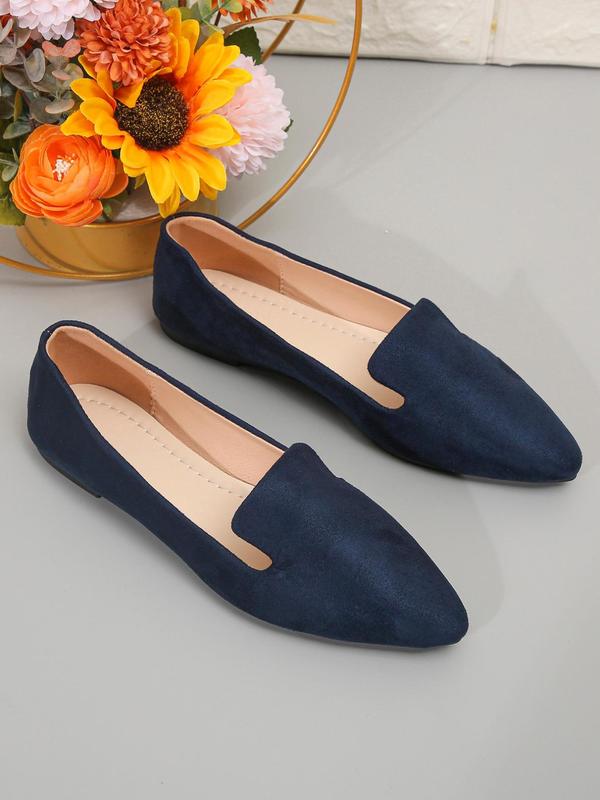 Women's Elegant Solid Color Flats, 1 Pair Casual Comfortable Soft Sole Flat Shoes for Daily Wear, Lightweight Breathable Slip-on Shoes for Daily Wear