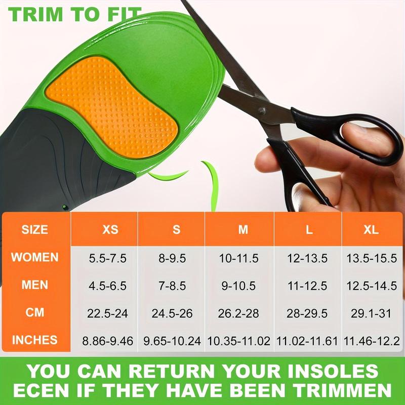 Comfortable Shock-absorbing Sports Insoles, 1 Pair Arch Support Insoles for Men & Women, Designed for Optimal Foot Health