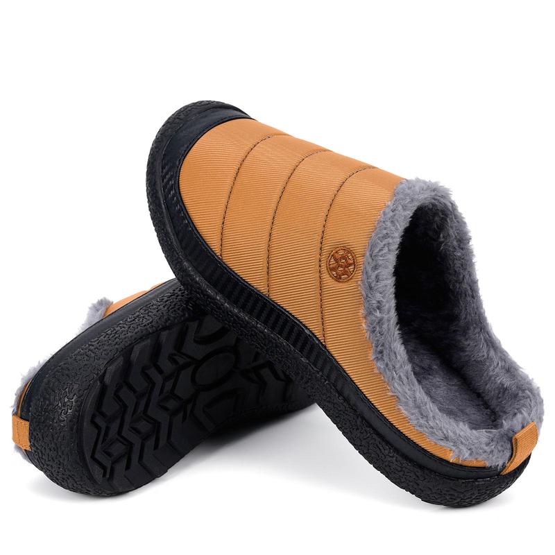 Womens Mens House Slippers Slip on Snow Winter Warm Fully Fur Lined Slippers Indoor Outdoor Shoes