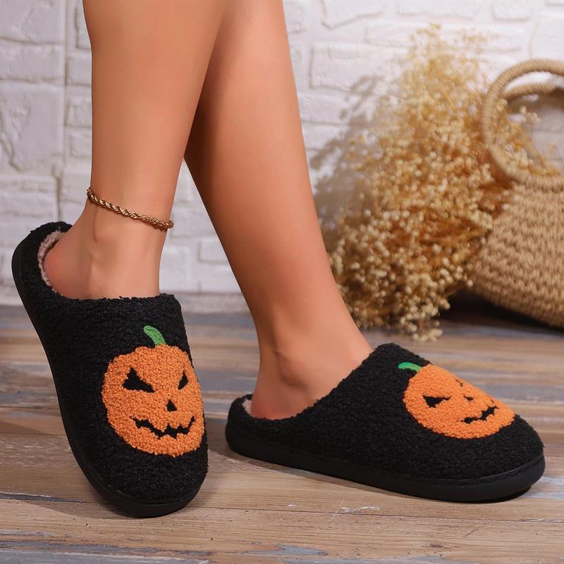 Women Slippers Slip on Cozy Indoor Outdoor Slippers Christmas Halloween Slippers for Women