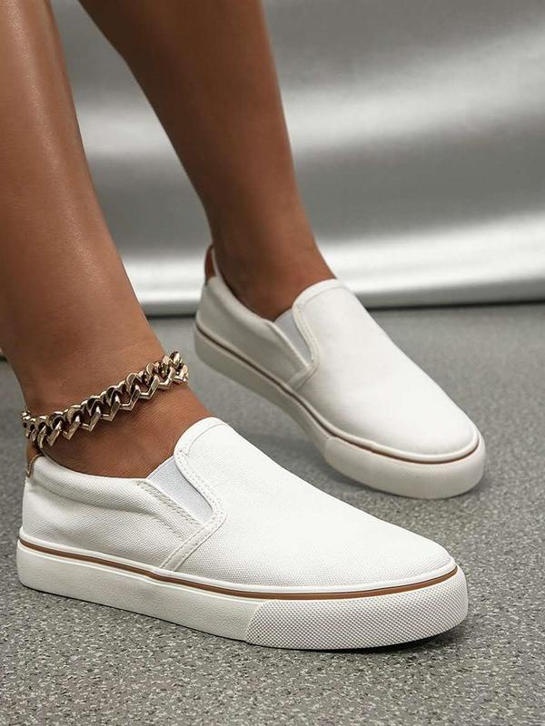 Women's Fashionable Lace Up Low Top Sneakers, Casual Comfortable Canvas Shoes for Daily Wear, Female All-match Round Toe Shoes for Daily Wear