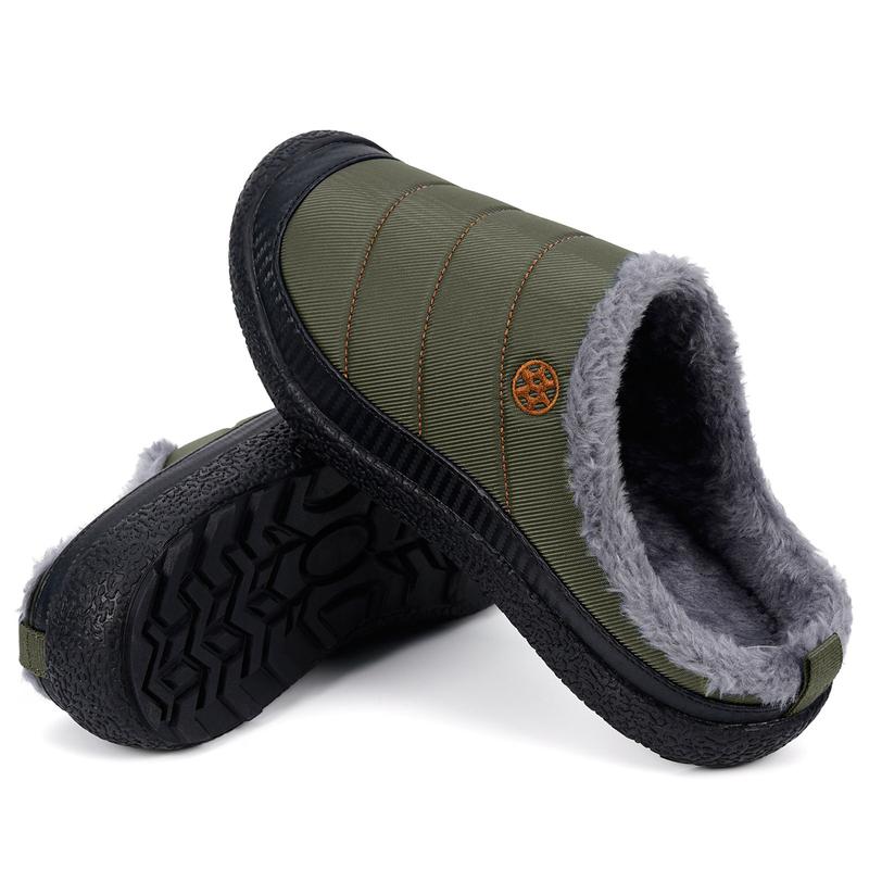 Womens Mens House Slippers Slip on Snow Winter Warm Fully Fur Lined Slippers Indoor Outdoor Shoes