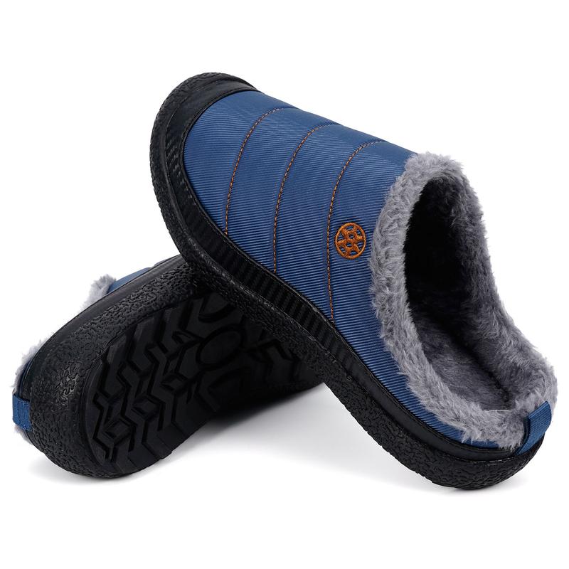 Womens Mens House Slippers Slip on Snow Winter Warm Fully Fur Lined Slippers Indoor Outdoor Shoes