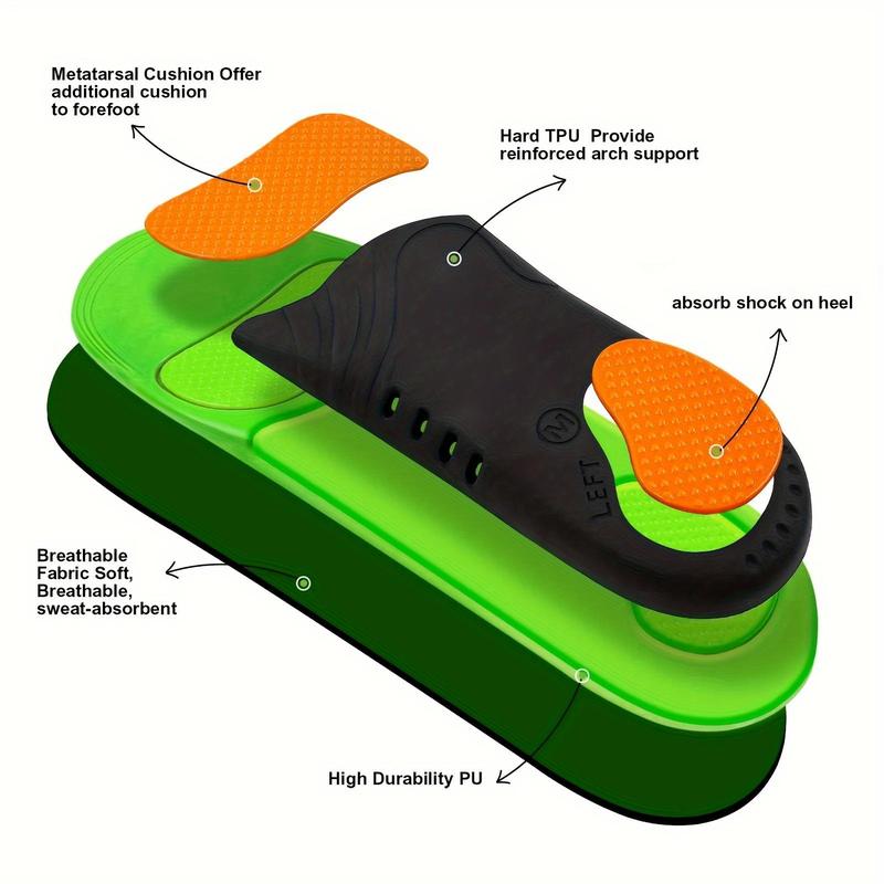 Comfortable Shock-absorbing Sports Insoles, 1 Pair Arch Support Insoles for Men & Women, Designed for Optimal Foot Health