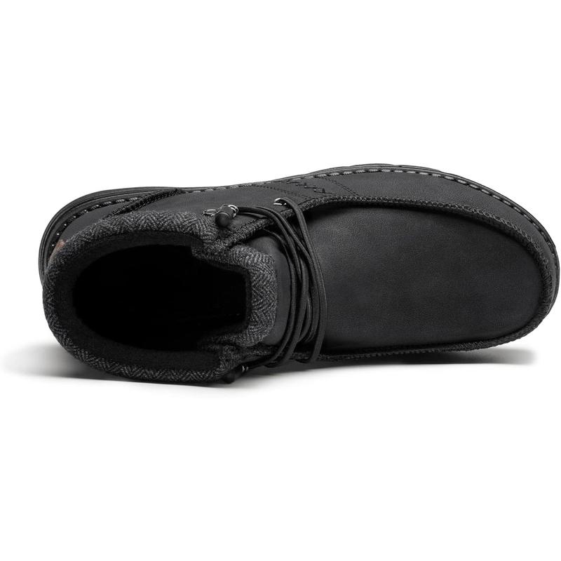 Marc Men's Casual Slip-on Shoes Warm Loafers for Men Winter Boots