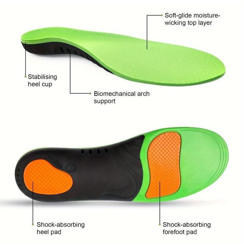 Comfortable Shock-absorbing Sports Insoles, 1 Pair Arch Support Insoles for Men & Women, Designed for Optimal Foot Health