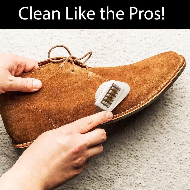 Suede & Nubuck 4-Way Shoe Brush Cleaner for Footwear