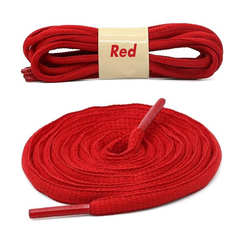 2 Pairs Oval Red Shoe Laces For Sneakers, Half Round Shoelaces, Hiking Heavy Duty Boot Laces, Shoestrings