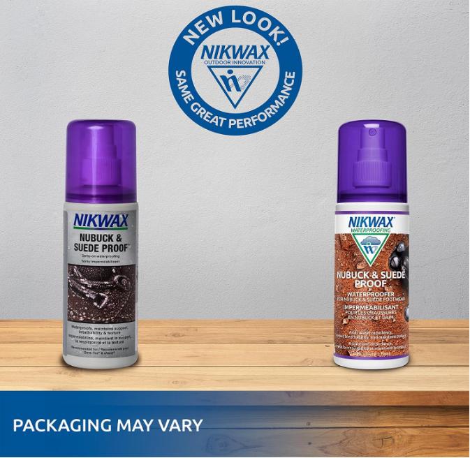 Nikwax Nubuck & Suede Proof, 125ml, Spray-On Waterproofing Restores DWR Water Repellency in Textured Leather Footwear