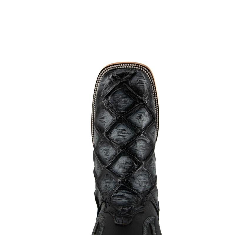 Big Bass Pirarucu Print Square Toe Cowboy Boots