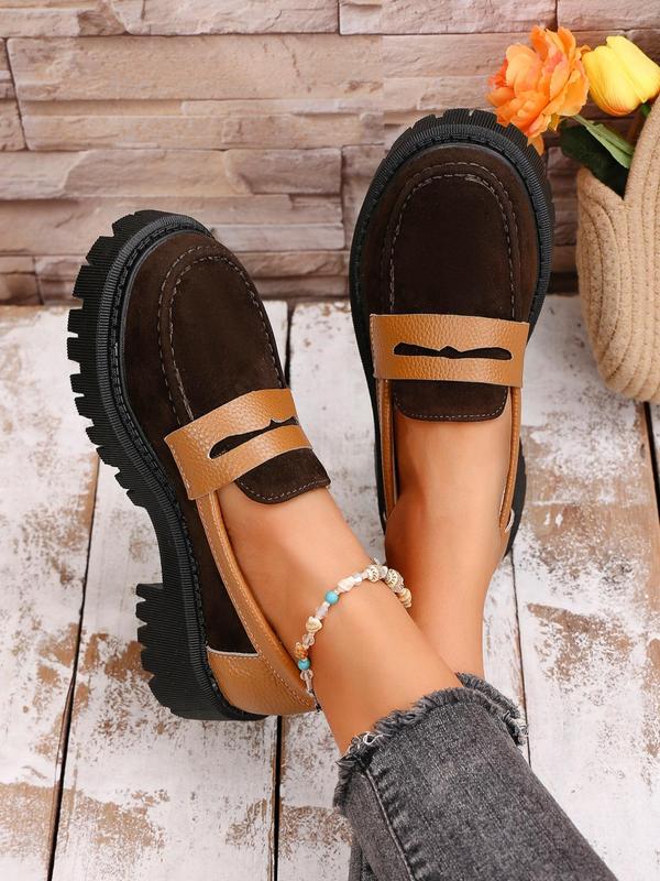 Women's Fashionable Solid Color Slip on Loafers, Casual Comfortable Flat Shoes for Daily Wear, Lightweight Breathable Shoes for All Seasons