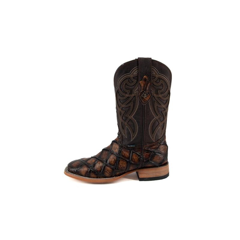 Big Bass Pirarucu Print Square Toe Cowboy Boots