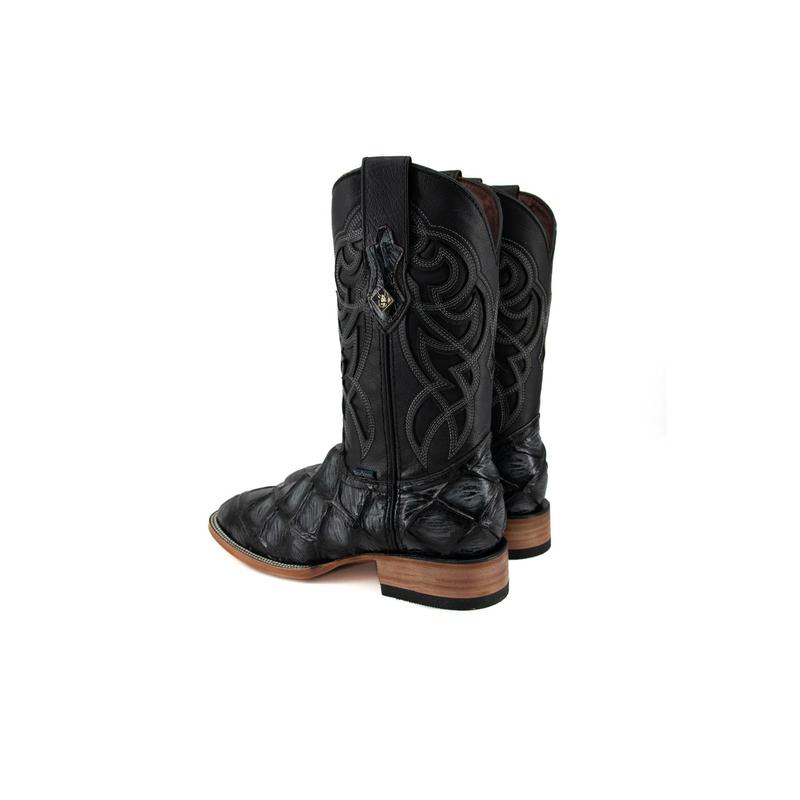 Big Bass Pirarucu Print Square Toe Cowboy Boots