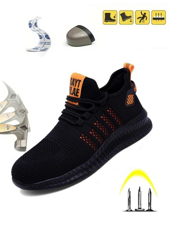 2024 Summer Striped Lace Up Sports Shoes, Lightweight Work Running Sneakers for Men, Round Toe Anti-odor Work Shoes, Boy's Walking Shoes, Footwear