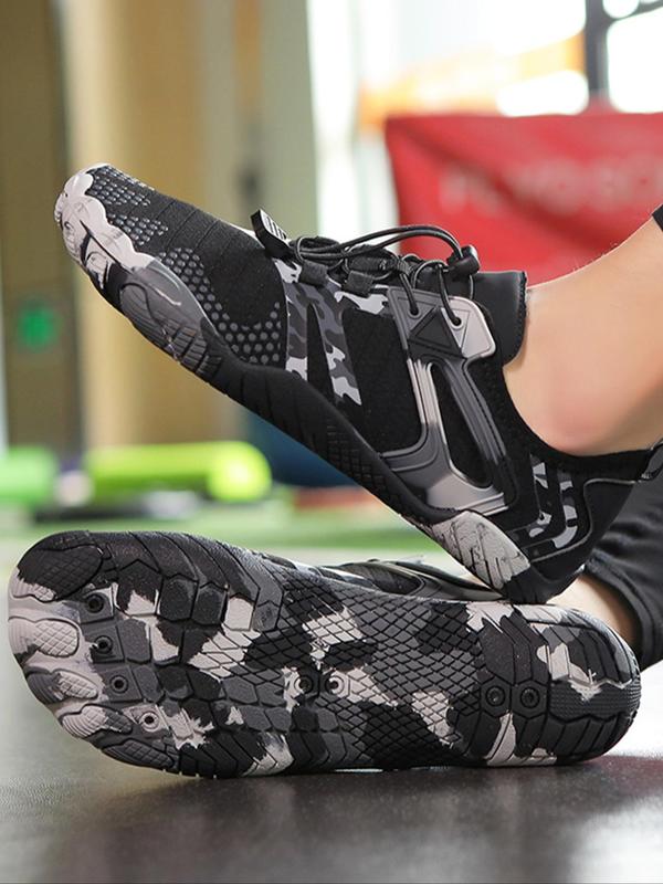 Women's Camo Pattern Lace Up River Trekking Shoes, Lightweight Breathable Outdoor Sports Shoes, 2024 Summer Water Shoes, 2024 Summer Water Swimming Shoes Aqua Shoes, Beach Shoes for Water Sport Diving