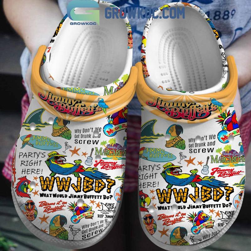 Jimmy Tee, Pop Rock Hiphop Tee, Buffett Party At The End Of The World Clogs Shoes Clogs