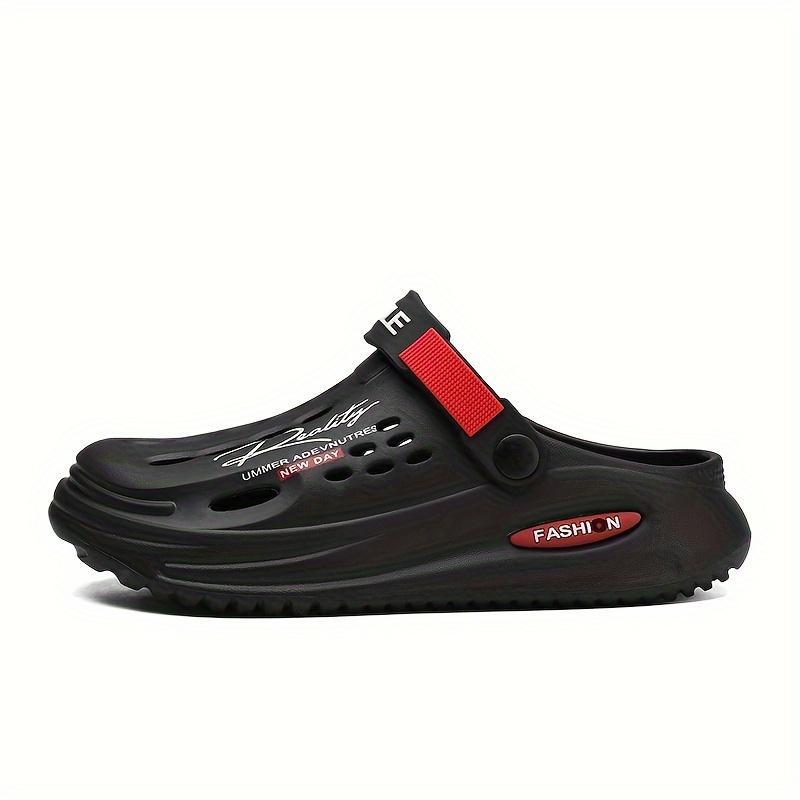 Men's Fashion Soft Sole Breathable Hollow Clogs, Comfortable and Non-Slip Casual Eva Slippers, Suitable for Men's Outdoor Activities