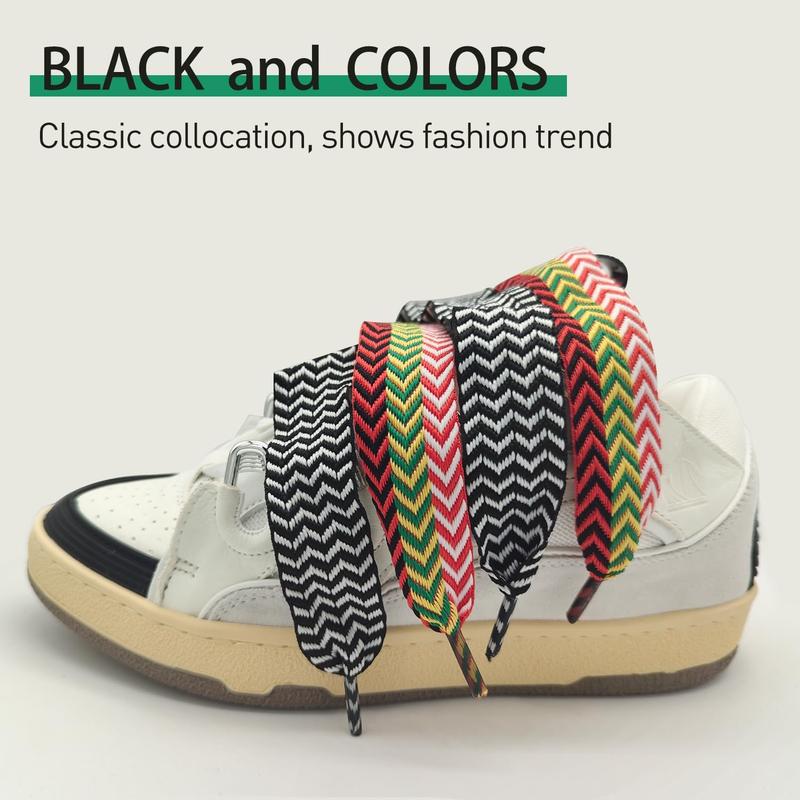 2 Pair 3 32'(3cm) Thick Original Fat Shoe Laces, Jumbo Chunky Shoelaces Strings Replacement Laces for Lanvin Sneaker