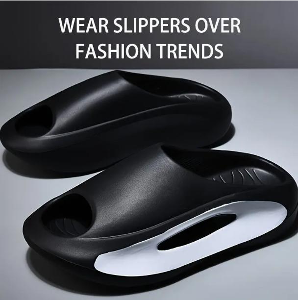 Men's EVA Platform Slippers, Non Slip Anti Odor Comfy Slides, All Seasons Casual Activities Summer Beach Walking