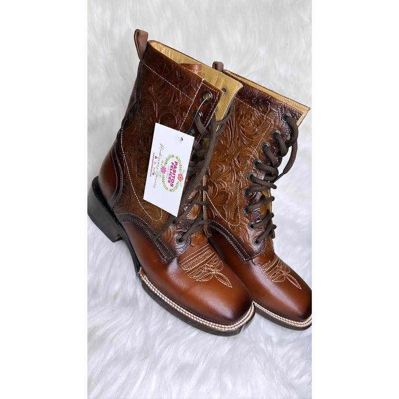 Botas Lacer - Shedron Leather Tooled Boots