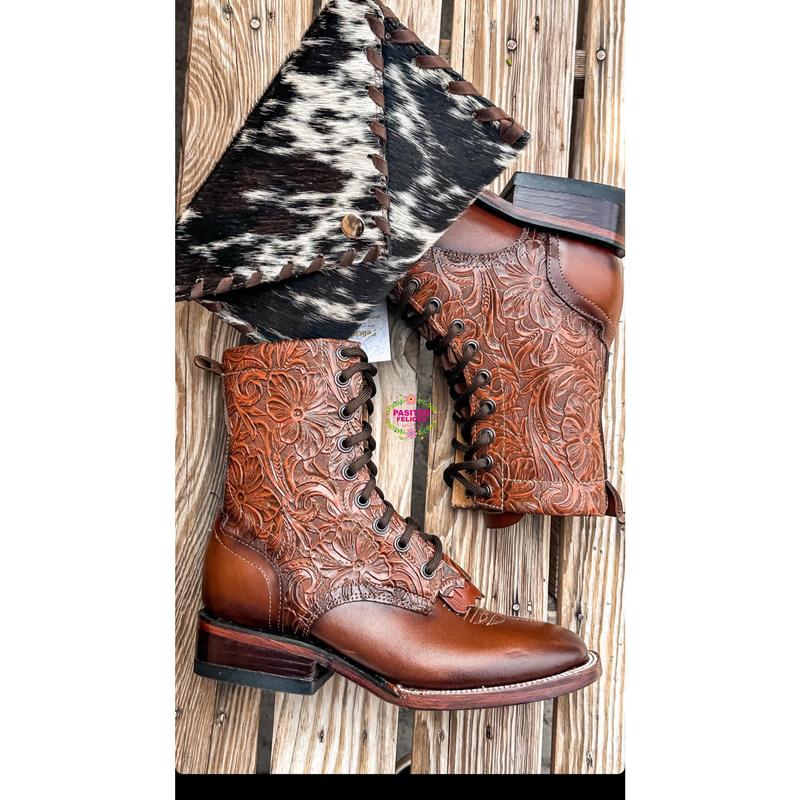 Botas Lacer - Shedron Leather Tooled Boots