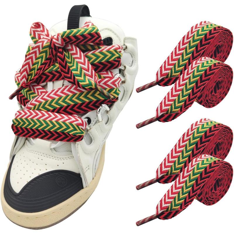 2 Pair 3 32'(3cm) Thick Original Fat Shoe Laces, Jumbo Chunky Shoelaces Strings Replacement Laces for Lanvin Sneaker