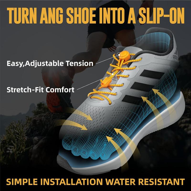 No Need to Tie Shoelaces - No Tie Elastic Shoelaces - Strong Locking Laces for Athletic Shoes - One Size Fits Both Men and Women