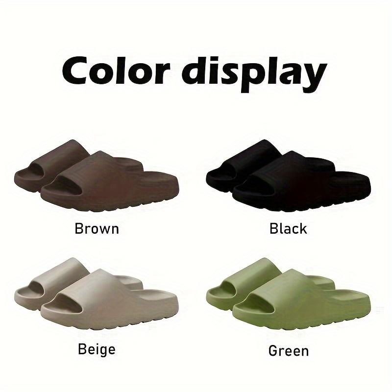 Men's Solid Color Deodorant Open Toe Breathable Platform Slippers, Comfortable and Non-Slip Durable Eva Sandals, Men's Indoor Shoes