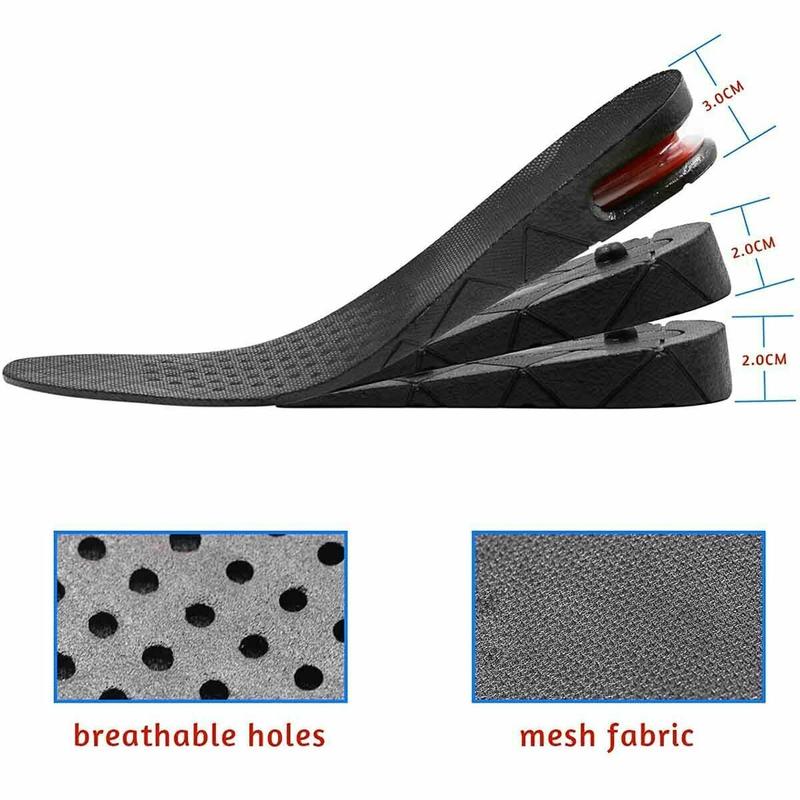 3 Layer Unisex Invisible Height Increase Insoles Inserts