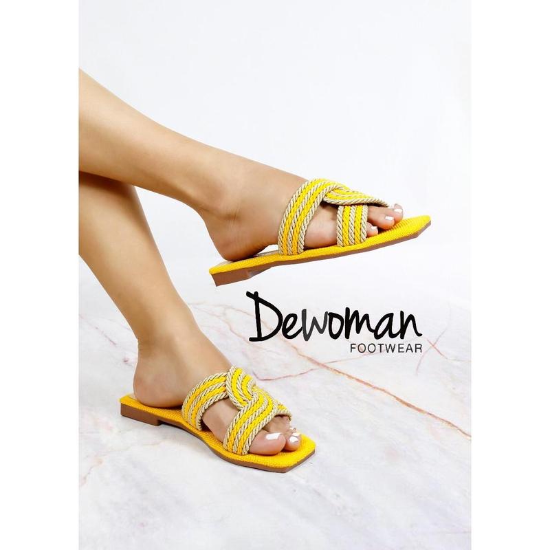 Dewoman Knotted Rope Flat Sandals