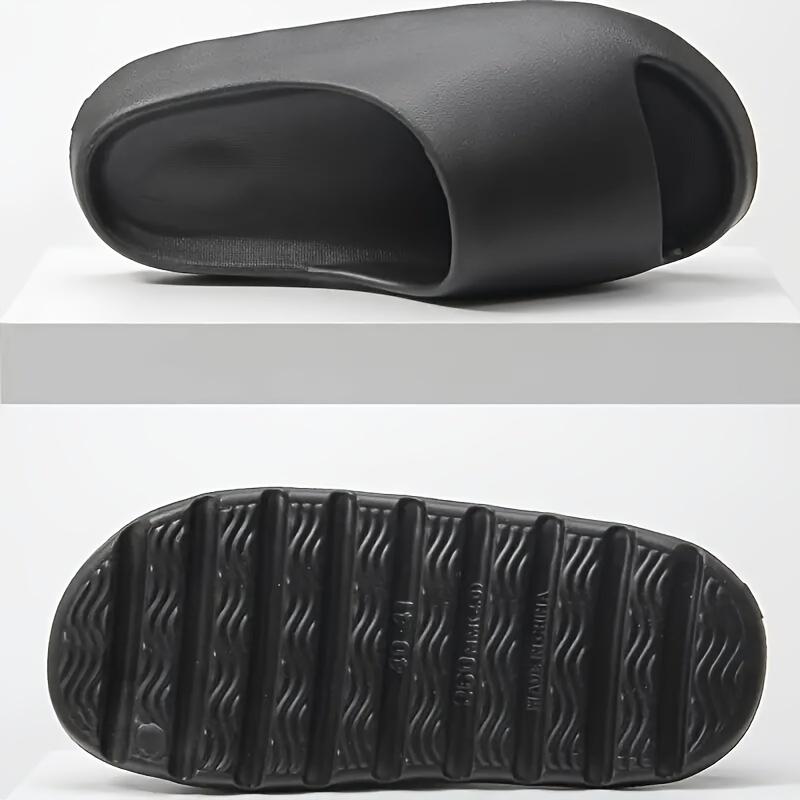 Men's Solid Color Deodorant Open Toe Breathable Platform Slippers, Comfortable and Non-Slip Durable Eva Sandals, Men's Indoor Shoes