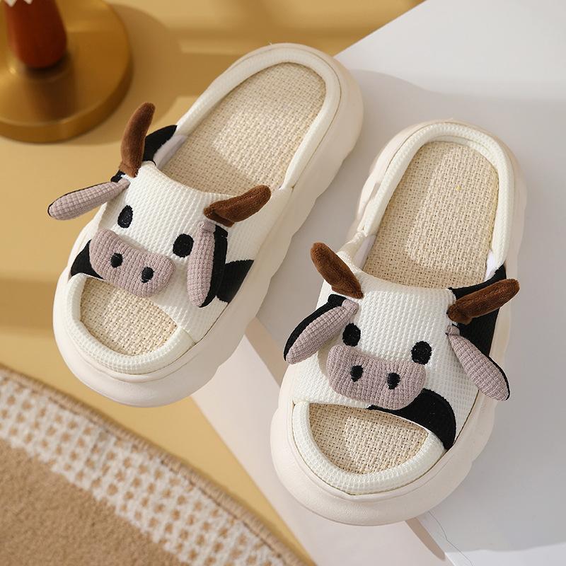 Adorable Mini Cow Design Indoor Slippers, Soft and Cozy House Shoes for Ultimate Comfort