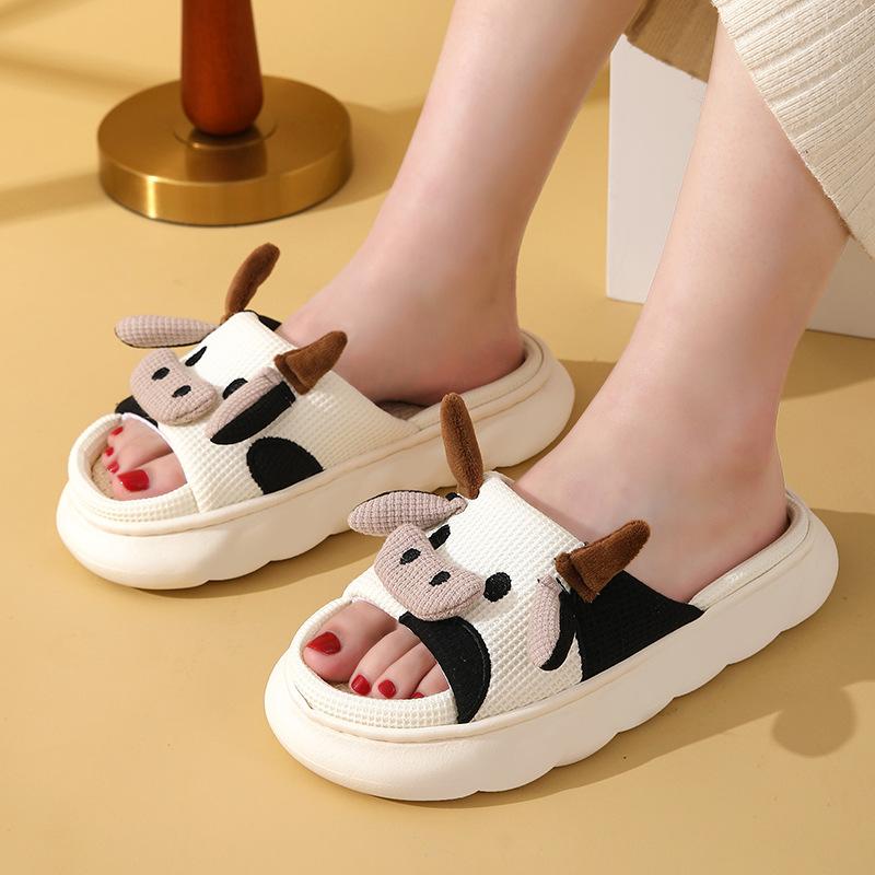 Adorable Mini Cow Design Indoor Slippers, Soft and Cozy House Shoes for Ultimate Comfort