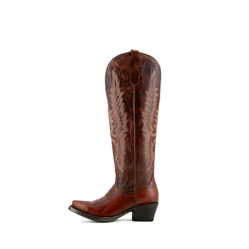 Scarlett Tall Wide Calf Friendly Snip Toe Cowgirl Boot